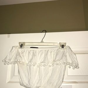 White off shoulder top